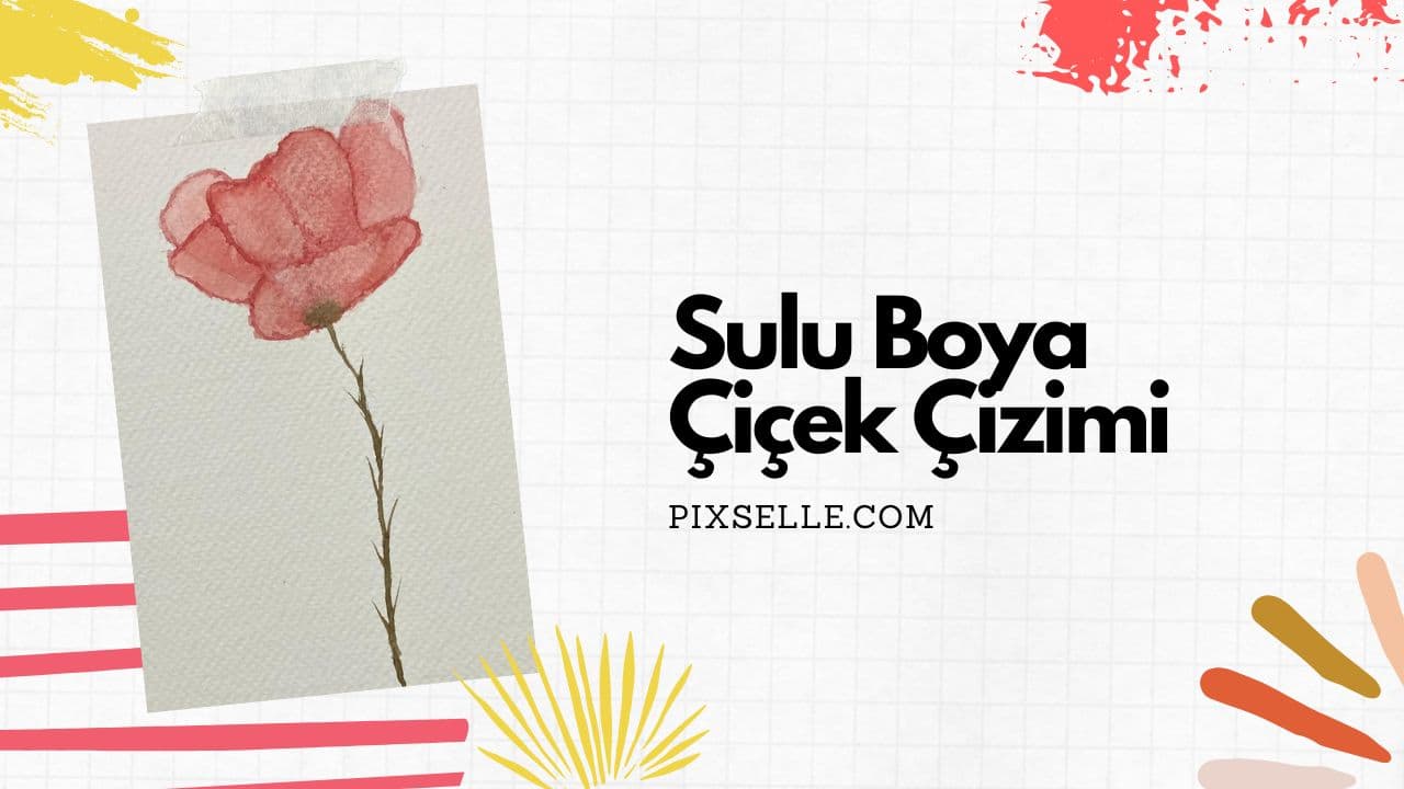 sulu-boya-çiçek-çizimi